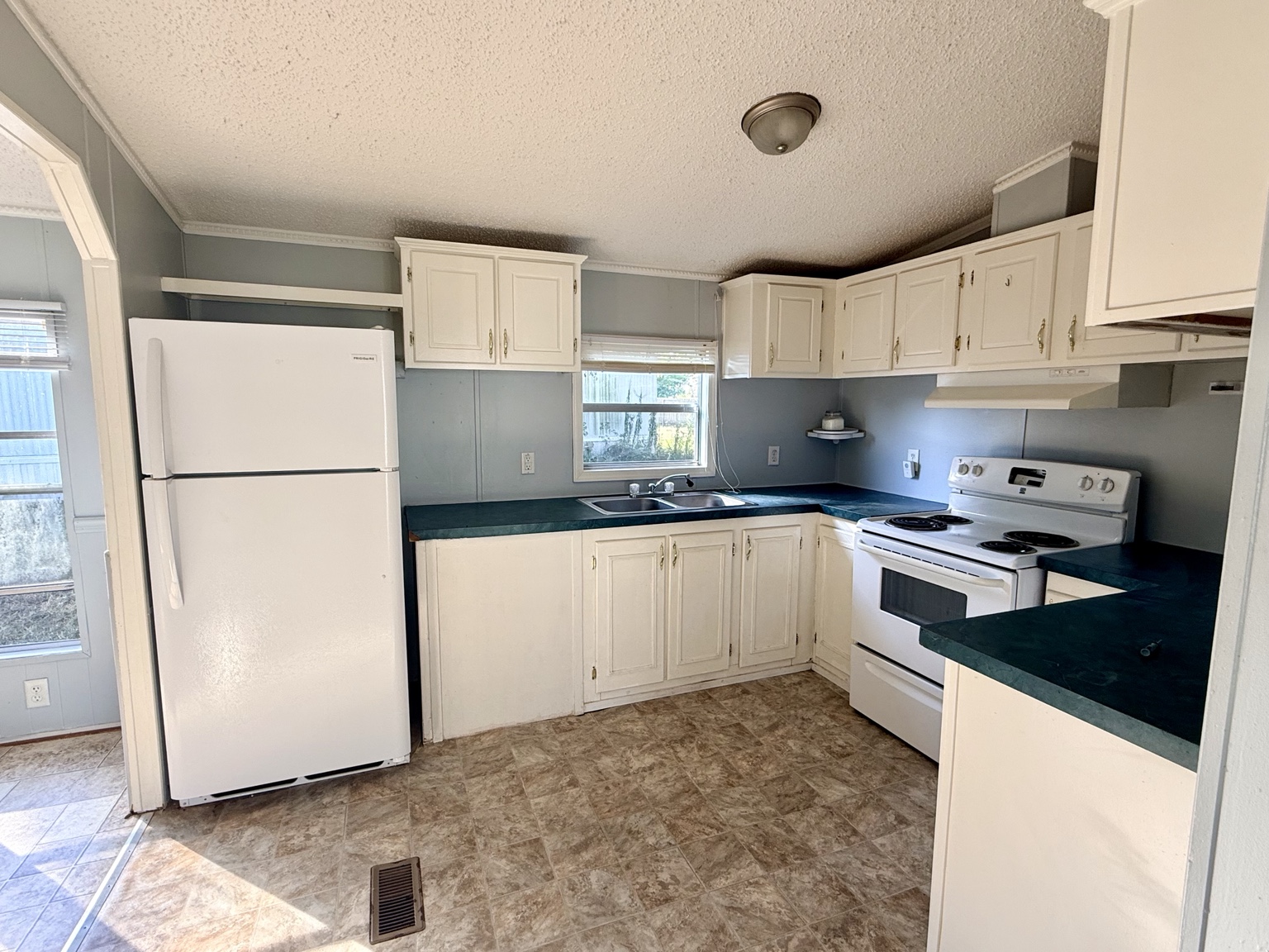 Kitchen in the three-bedroom rental home in Stonewall Louisiana